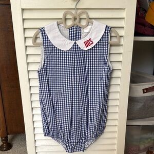 Cecil and Lou Red White and Blue Monogrammed Bubble